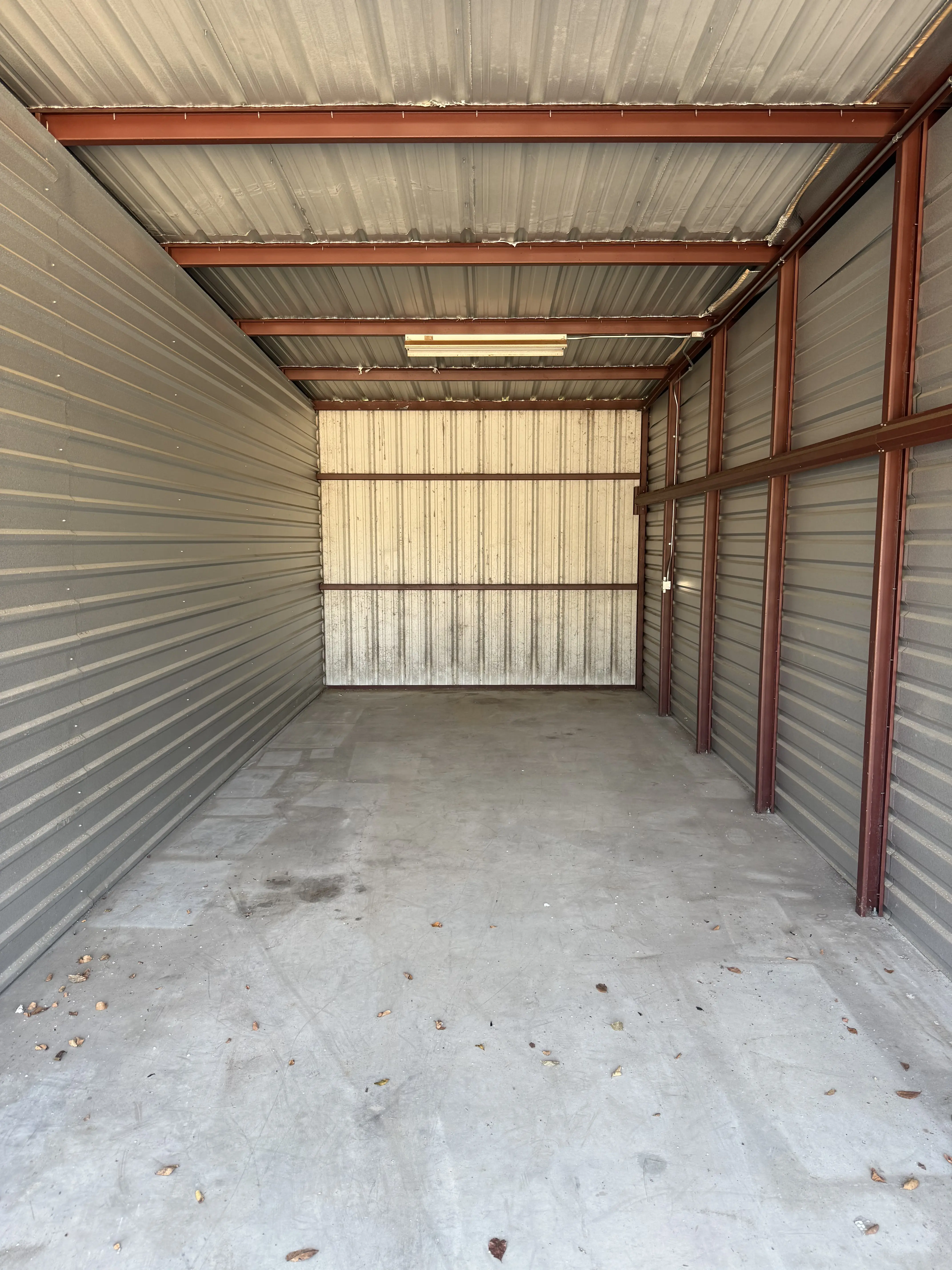 Interior view of storage unit